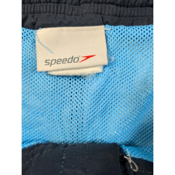 Speedo Mens Tropical Floral Palm Print Swim Trunks Blue Green Board Shorts Med - Picture 4 of 8